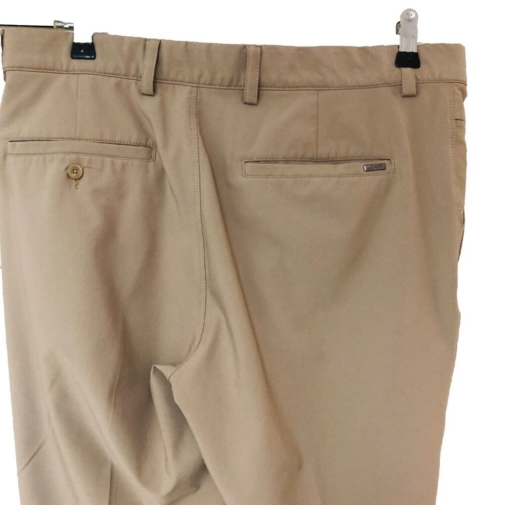Greg Norman Beige ML75 Microlux Pants Men 34 x 34 Moisture Wrinkle Resistant - Picture 3 of 7